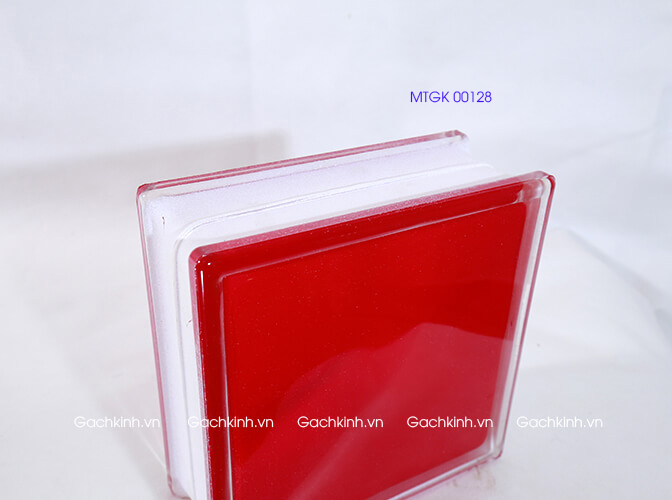 Gạch kính Indonesia mặt phẳng đỏ mịn MTGK 00128-03