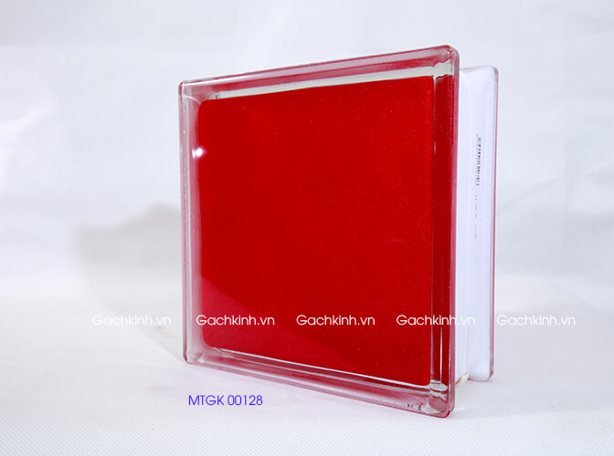 Gạch kính Indonesia mặt phẳng đỏ mịn MTGK 00128